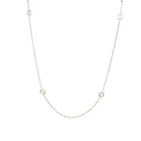 60009 18K WHITE GOLD .25CT DIAMOND BY THE YARD NECKLACE