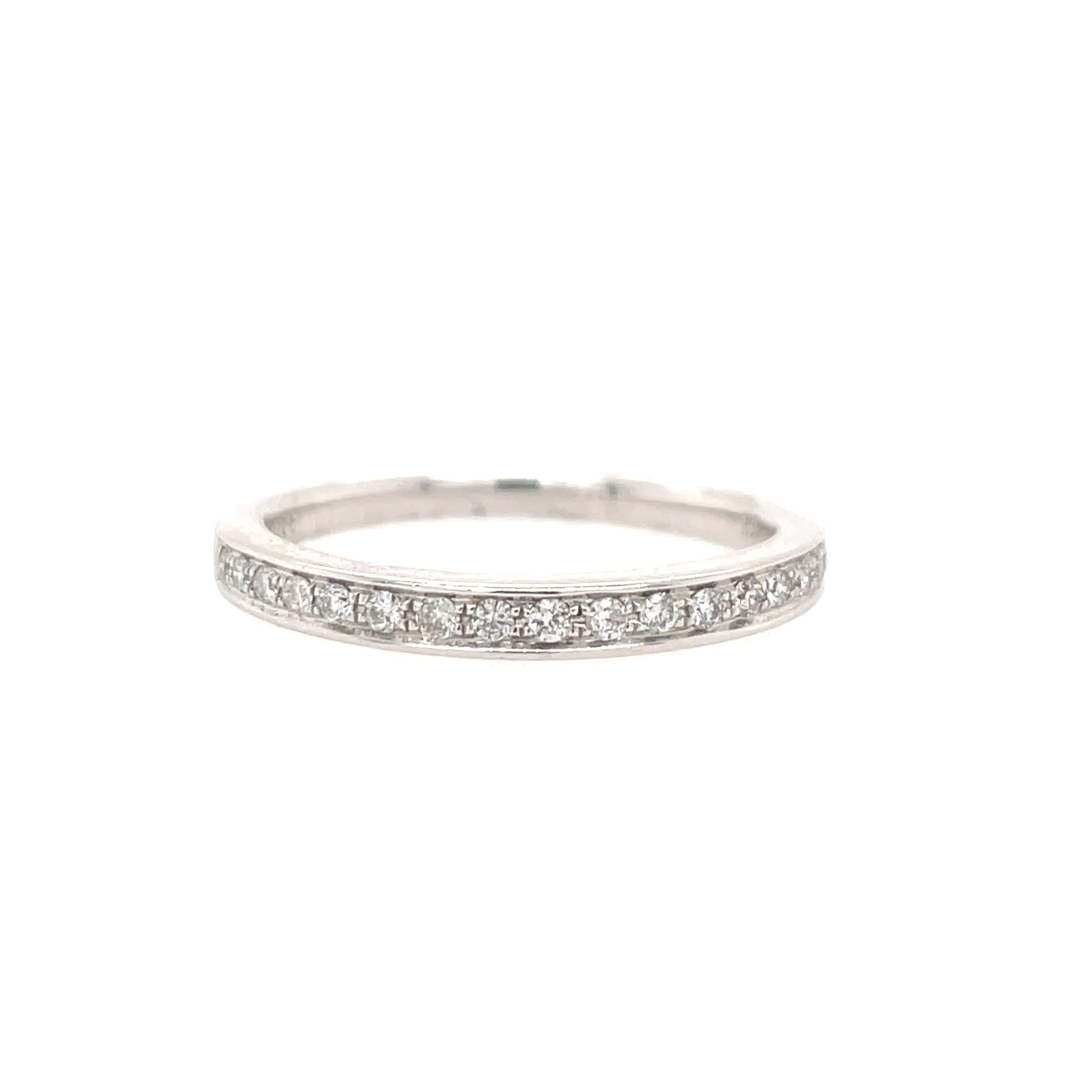 477677 14K WHITE GOLD .16CT DIAMOND COMMON PRONG WEDDING BAND