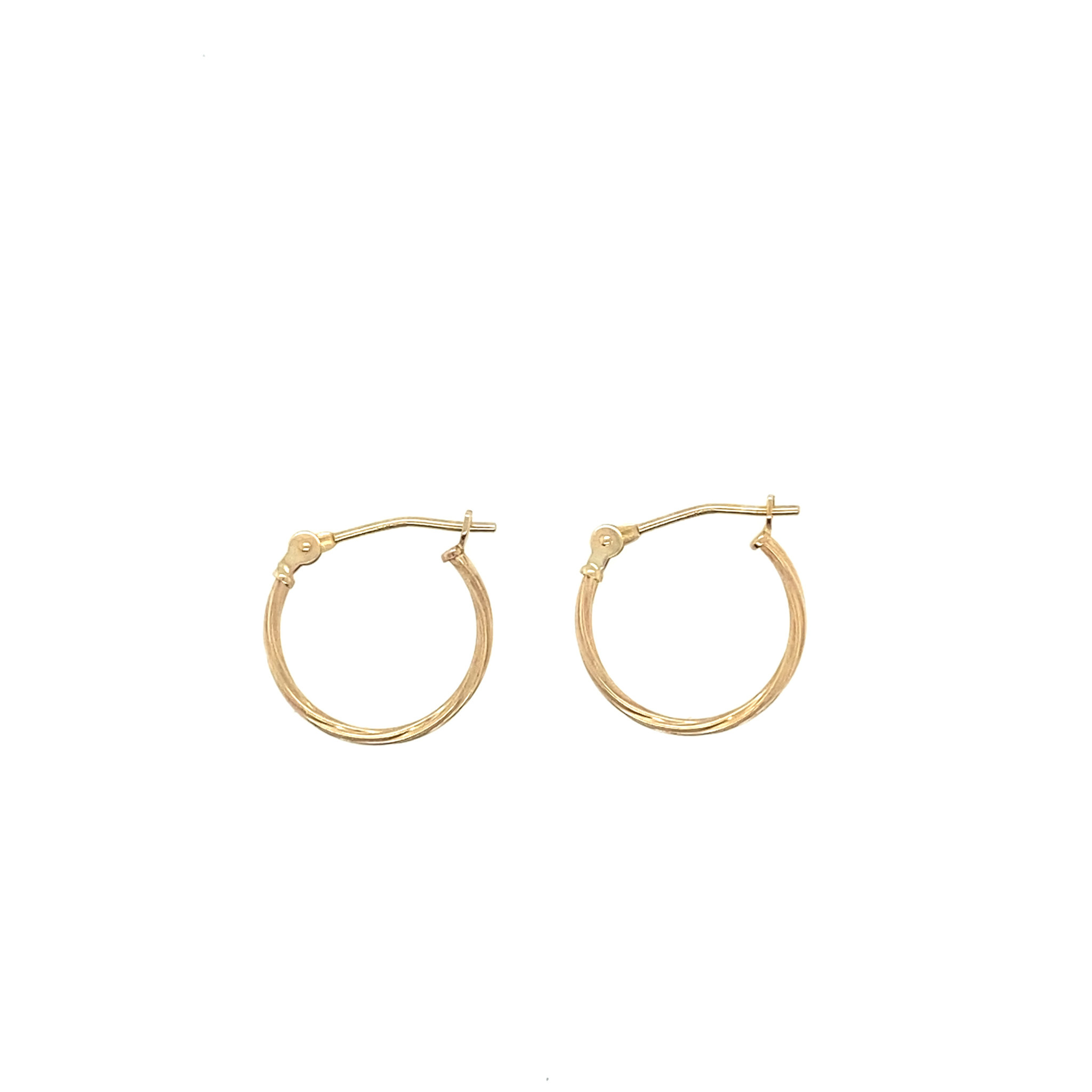32950 14K YELLOW GOLD SMALL TWIST HOOPS