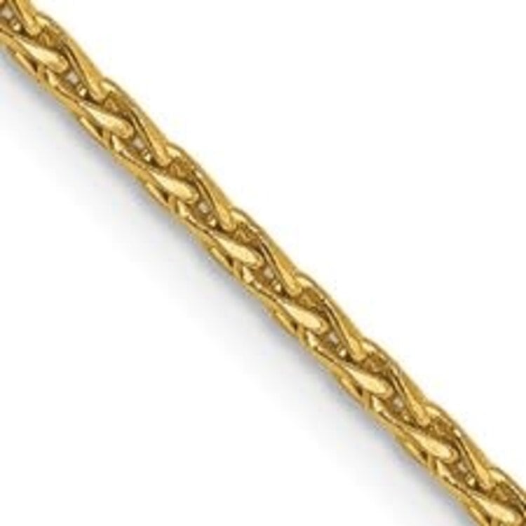 51128 14K YELLOW GOLD 16"  WHEAT LINK CHAIN