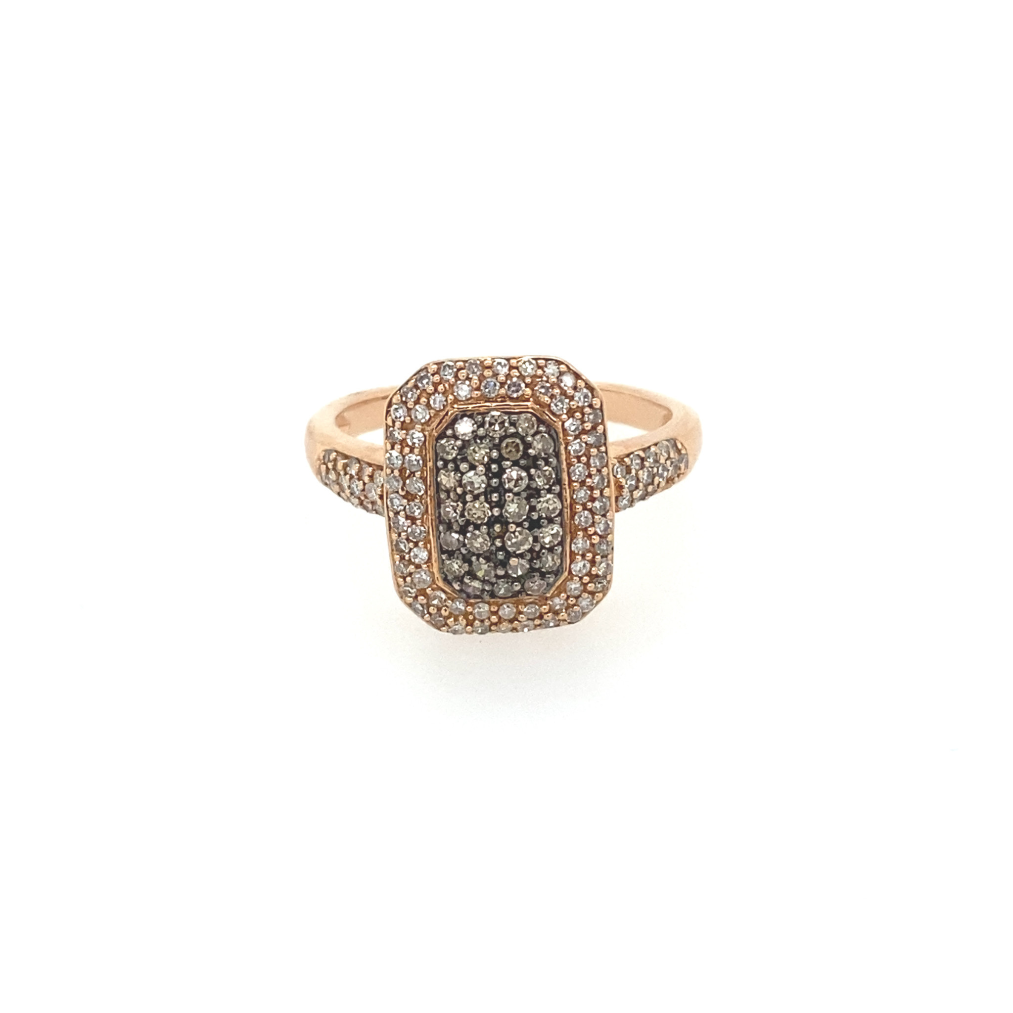 40290 14K.ROSE GOLD .60CT CHAMPAGNE DIAMOND RING