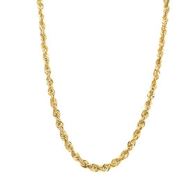 50032 14K YELLOW GOLD 18" HOLLOW ROPE LINK CHAIN