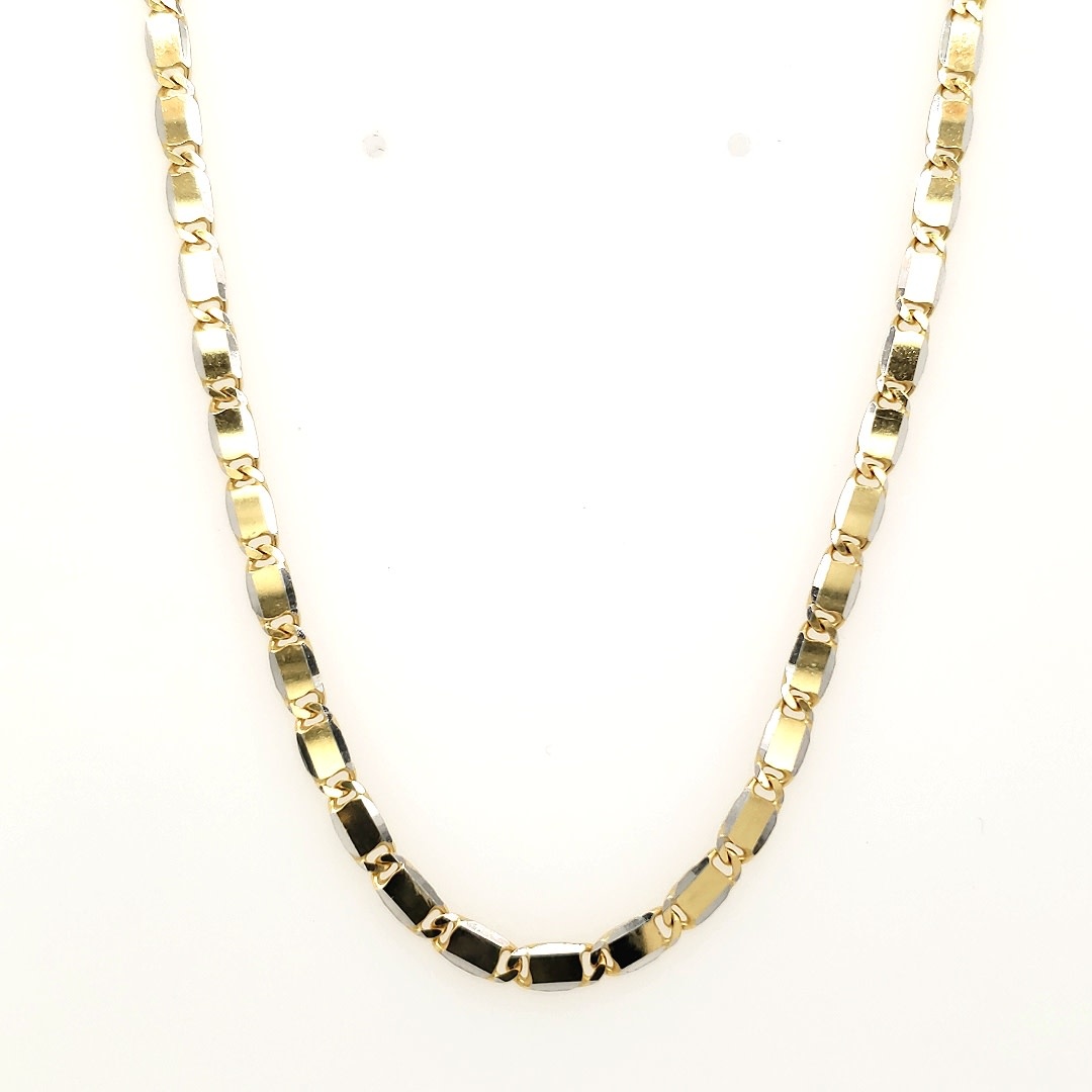 50936 14K YELLOW GOLD 24" 3MM MIRROR LINK CHAIN