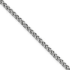 50036 14K WHITE GOLD 16" WHEAT LINK CHAIN