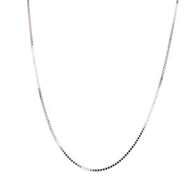 50035 14K WHITE GOLD 16" BOX LINK CHAIN