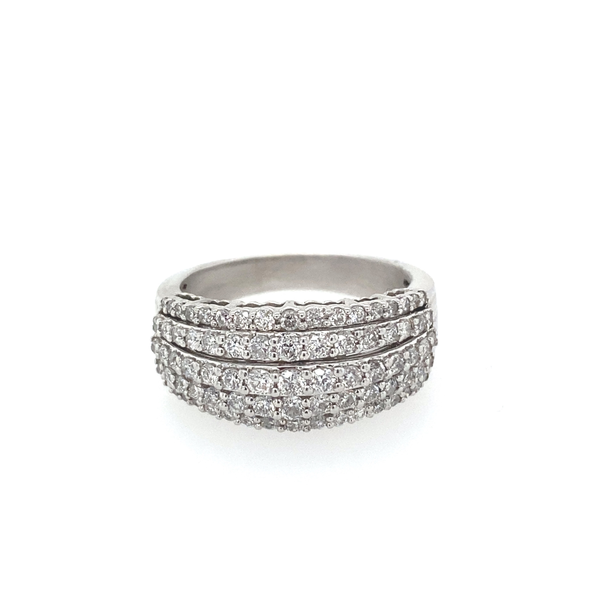 40314 14K WHITE GOLD 1CT WIDE DIAMOND BAND
