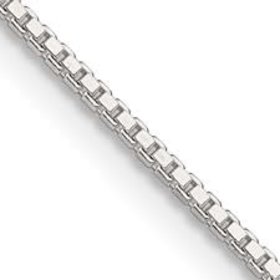 50047 14K WHITE GOLD 18" BOX LINK CHAIN