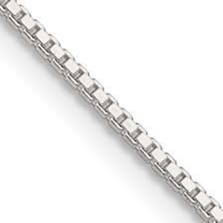 50047 14K WHITE GOLD 18" BOX LINK CHAIN