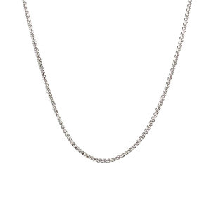 50046 14K WHITE GOLD 18" THIN  WHEAT CHAIN