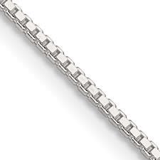 50049 14K WHITE GOLD 18" BOX LINK CHAIN