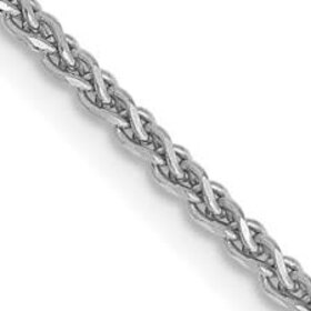 51103 14K WHITE GOLD  20" 1MM  WHEAT CHAIN