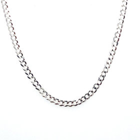 55755 14K WHITE GOLD 20" 3.15MM  CUBAN CHAIN