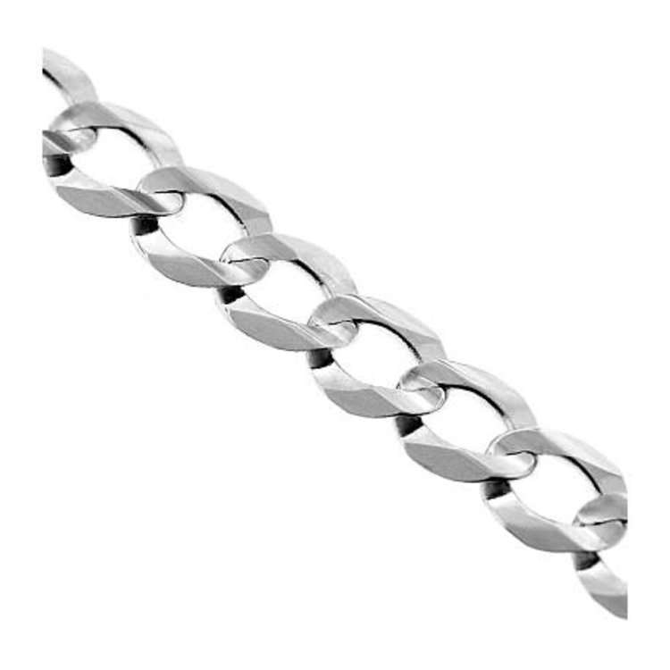 50692 14K WHITE GOLD 24" 7MM  CUBAN LINK CHAIN