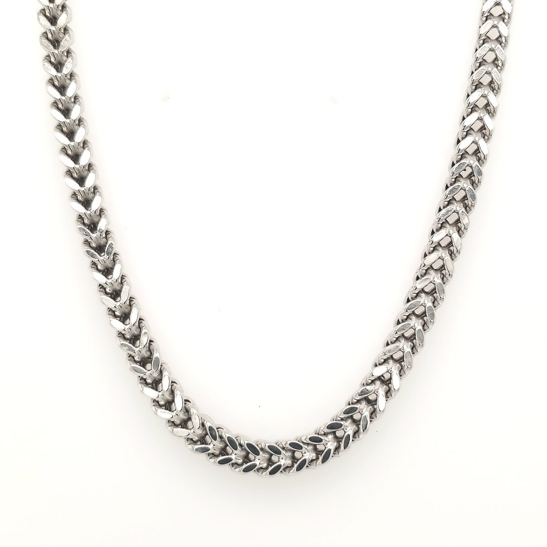 50053 14K WHITE GOLD 28" 4.75MM FRANCO CHAIN