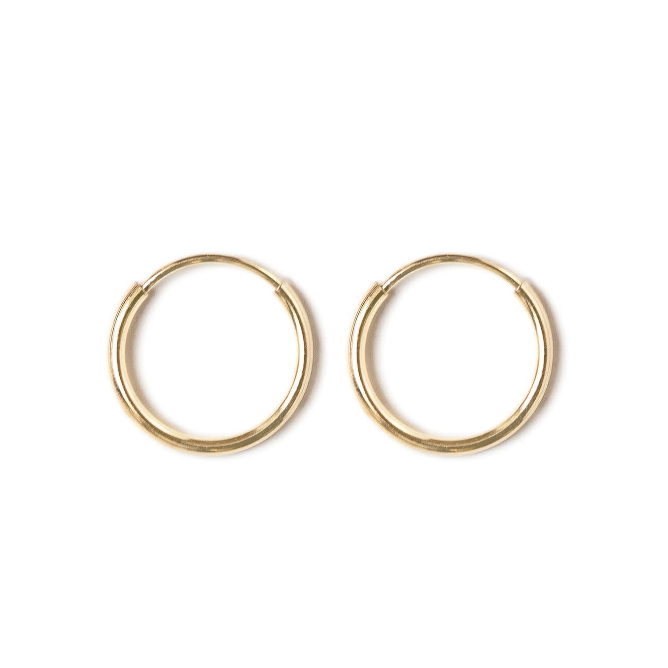 30223 14K YELLOW GOLD MEDIUM HIGH POLISH HUGGIES