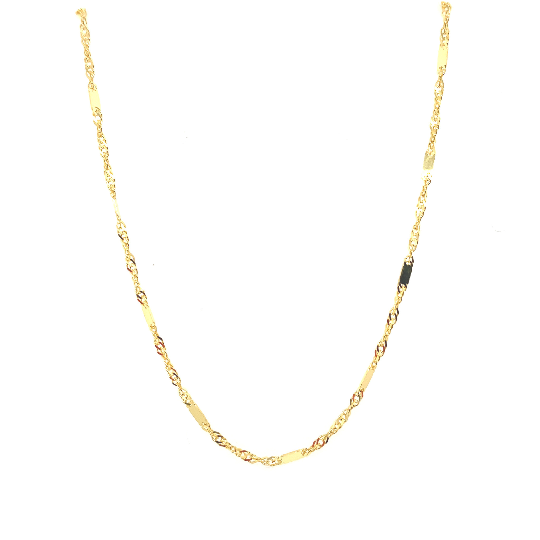 55745 14K YELLOW GOLD 18" SPIGA MIRROR LINK CHAIN