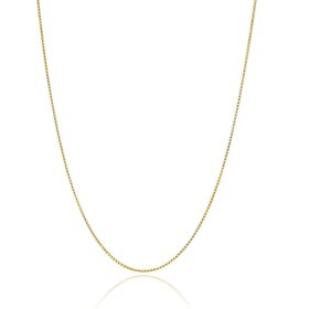 50075 14K YELLOW GOLD 16" ROUNDED BOX CHAIN