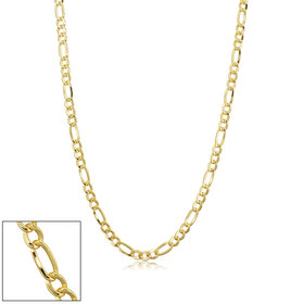 50079 14K YELLOW GOLD 20"  4.40MM FIGARO CHAIN