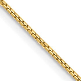 50087 14K YELLOW GOLD 18" 0.60MM BOX LINK CHAIN