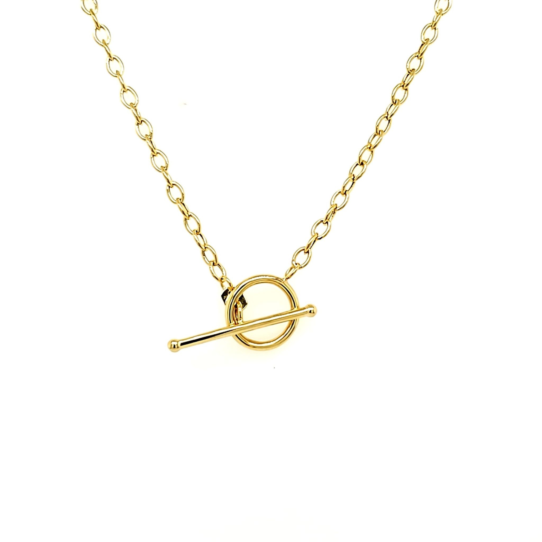 60026 14K YELLOW GOLD 18" THICK CABLE LINK WITH TOGGLE LOCK NECKPIECE