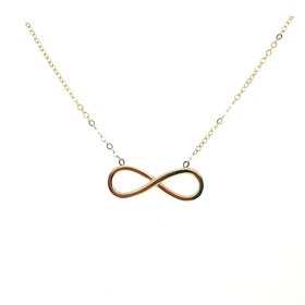 70081 14K YELLOW GOLD LARGE OPEN INFINITY CHARM PENDANT