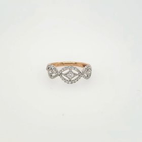 40891 18K ROSE AND WHITE GOLD .40CT DIAMOND  INFINITY STYLE LADIES RING