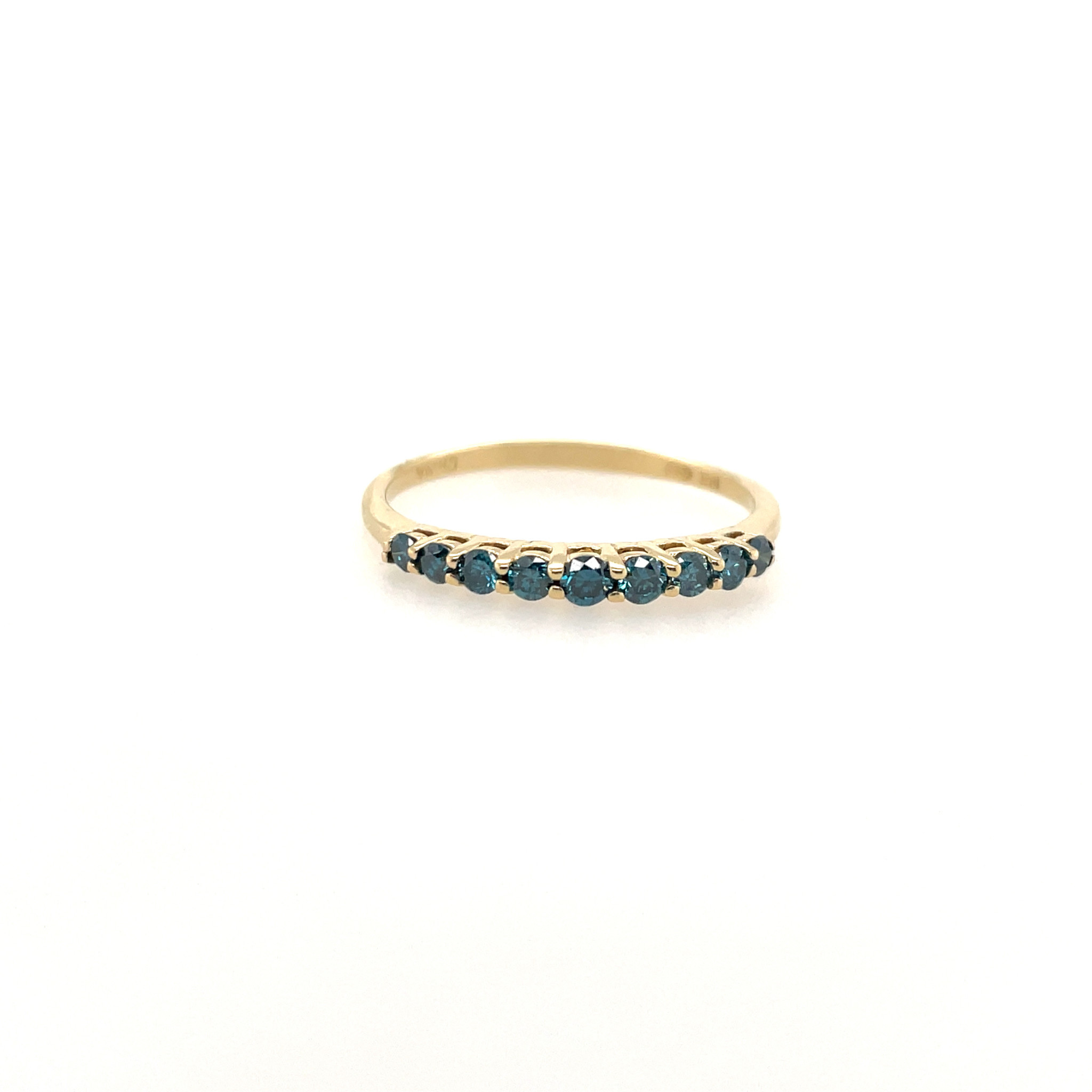 40016 14K YELLOW GOLD .20TCW BLUE DIAMOND BAND