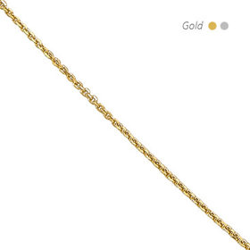 50592 14K YELLOW GOLD 18"  THIN CABLE LINK CHAIN