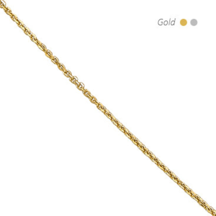 50592 14K YELLOW GOLD 18"  THIN CABLE LINK CHAIN