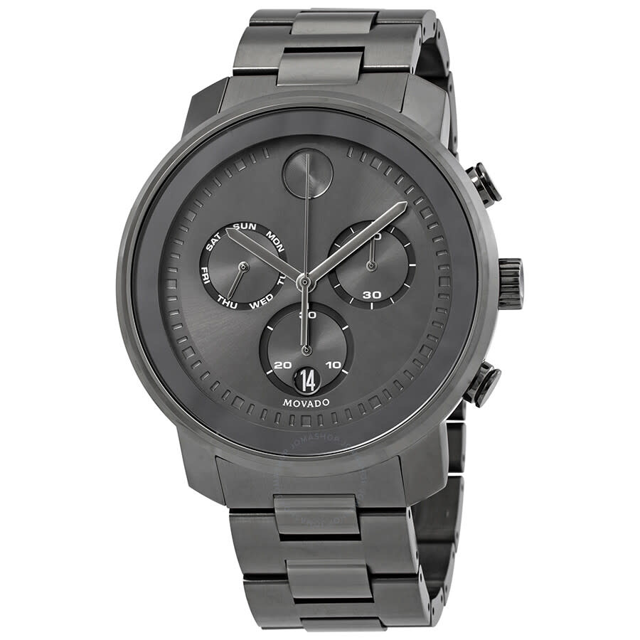 10008 MOVADO SWISS MOVEMENT CHRONOGRAPH ION-PLATED MENS WACTH