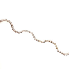 25078 14K WHITE GOLD 2.52CT DIAMOND WAVE STYLE TENNIS BRACELET