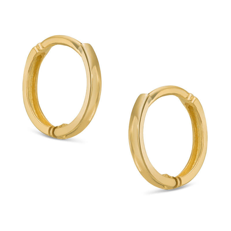 30288 14K YELLOW GOLD 0.38" 1MM HIGH POLISH HUGGIES