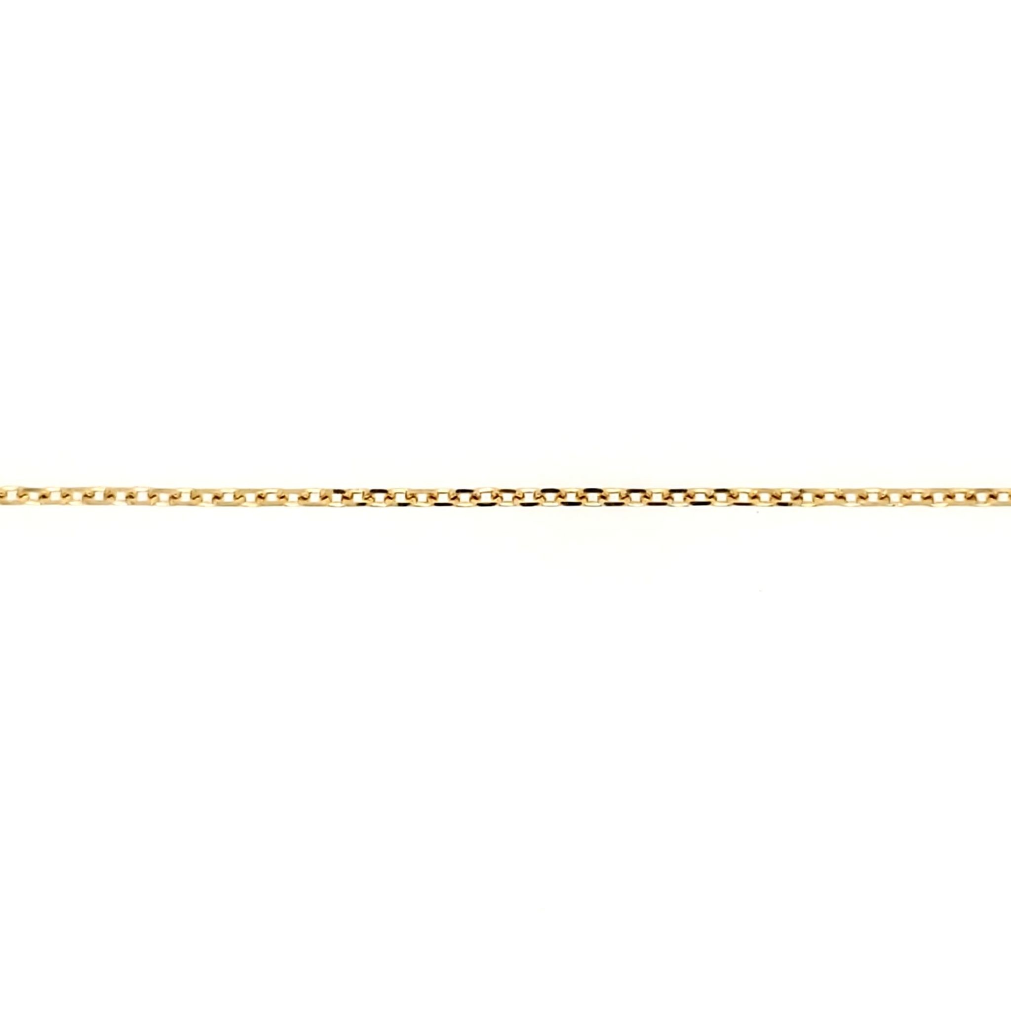 20054 14K YELLOW GOLD CABLE LINK ANKLE BRACLET