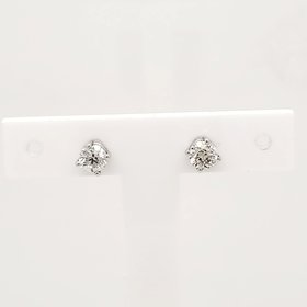 30063 .82CT ROUND DIAMOND SCREWBACKS SET IN 14K. WHITE GOLD