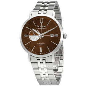 042429587748 BULOVA AEROJET STAINLESS BROWN FACE AUTOMATIC MENS WATCH