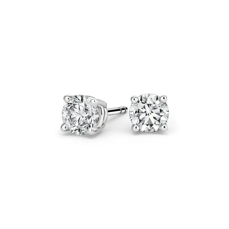 32048 14K WHITE GOLD .40TCW ROUND DIAMOND STUDS