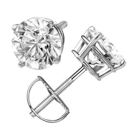 32453 14K WHITE GOLD .40TCW DIAMOND SCREWBACKS