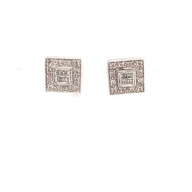 30217  14K WHITE GOLD .50CT DIAMOND DOUBLE SQUARE STUDS