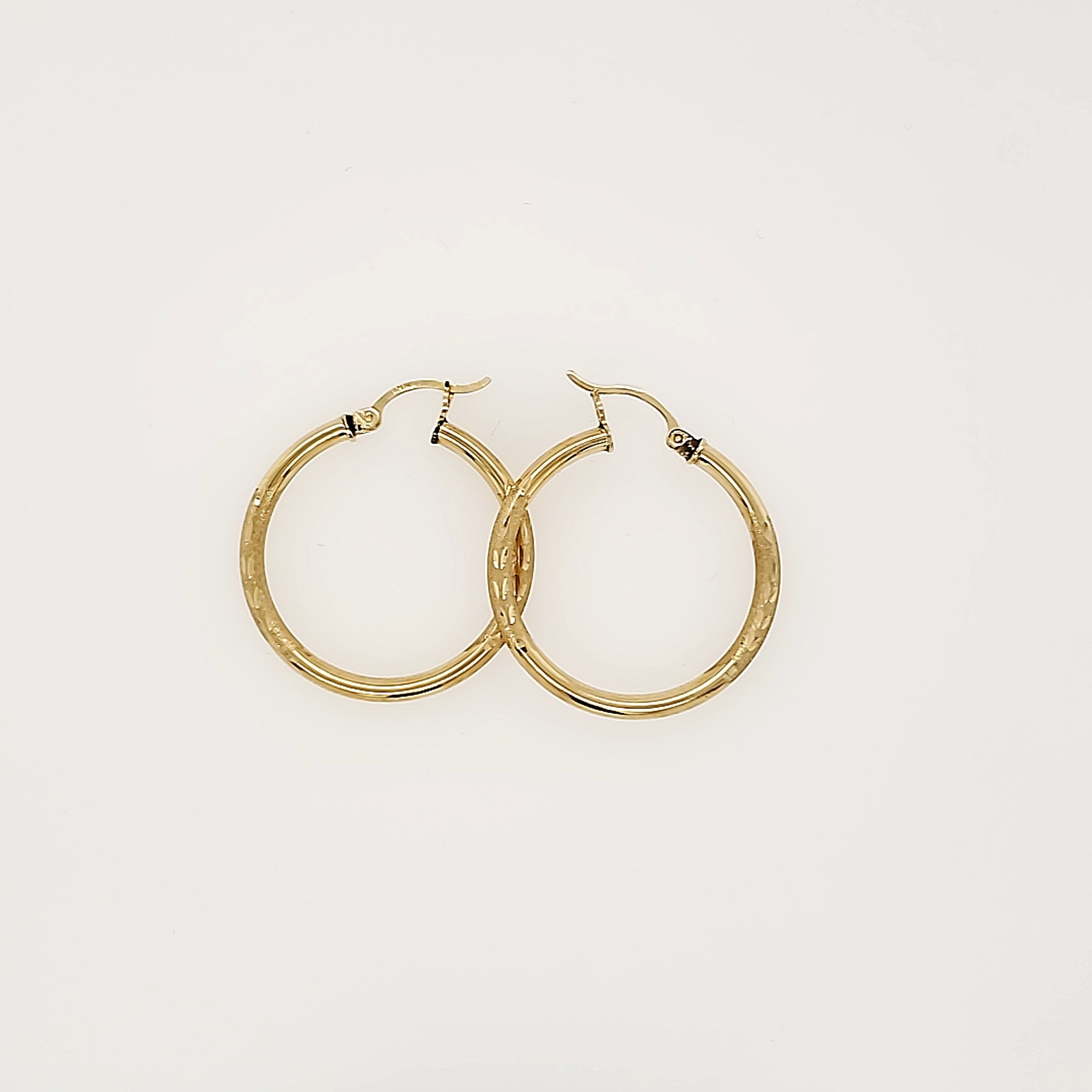 31978 14K.YELLOW GOLD 1.25"-3.26MM HOOPS