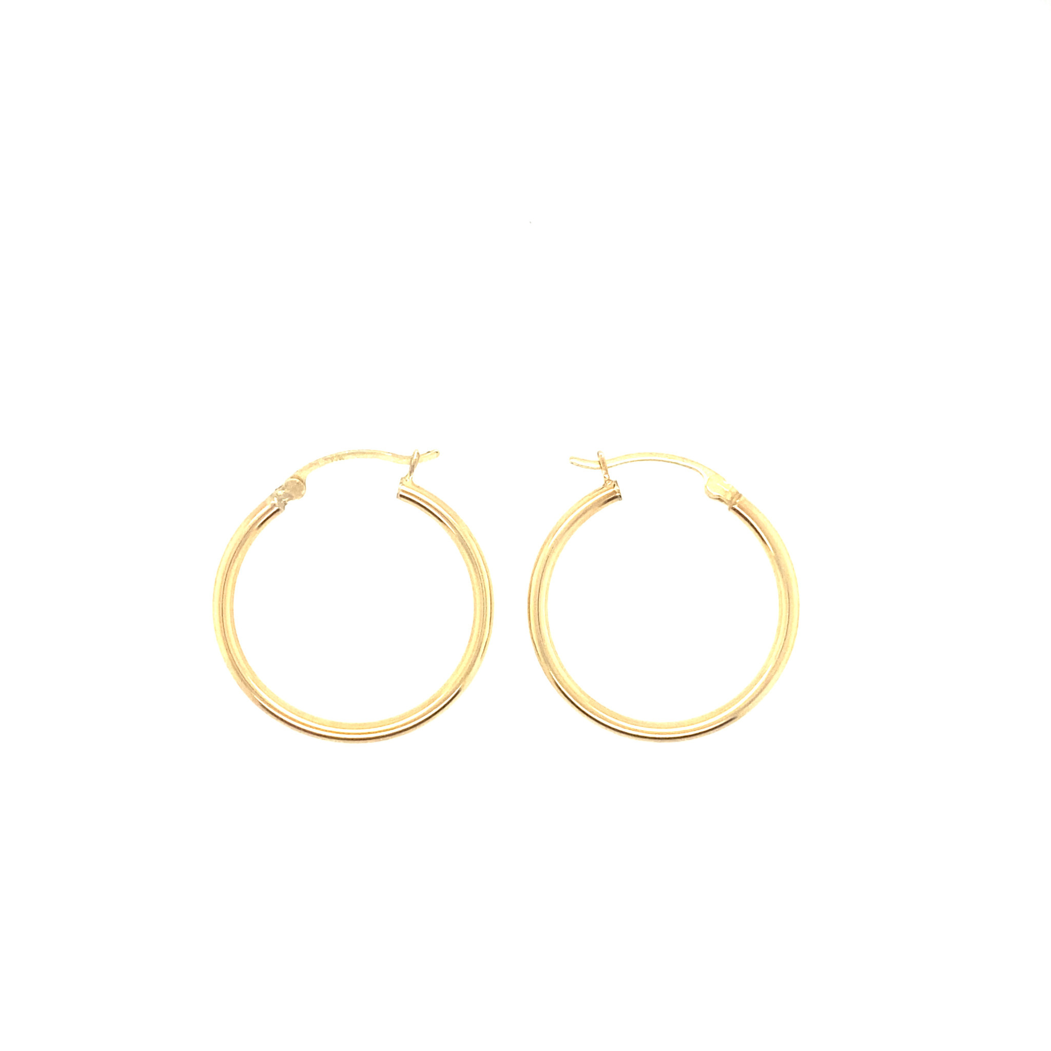 31881 14K YELLOW GOLD 1" CLASSIC TUBE HOOPS