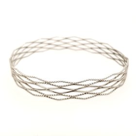 80674 FREDERIC DUCLOS  STERLING SILVER  BETHANY BANGLE BRACELET