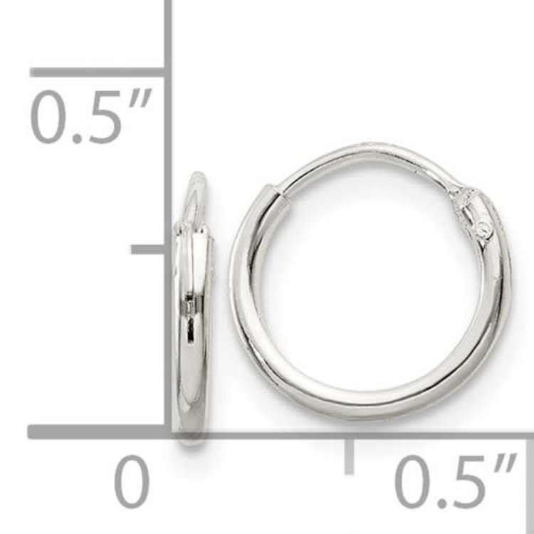 80831 STERLIBG SILVER TINY  HOOPS