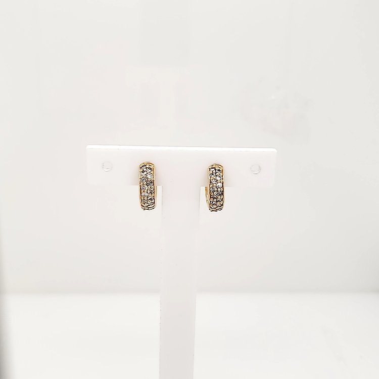 33050 14K YELLOW GOLD .40TCW DIAMOND HUGGIES