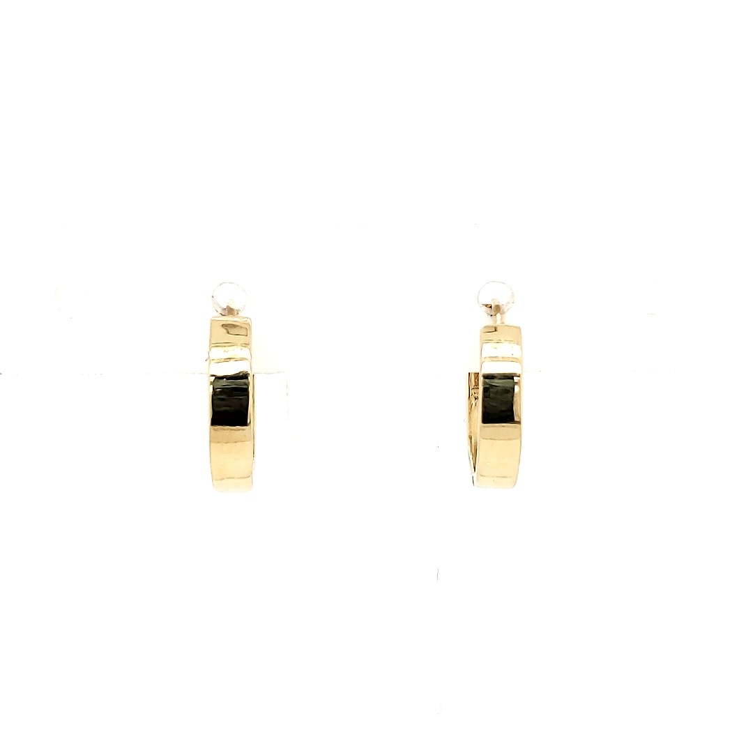 30110 14K YELLOW GOLD HIGH POLISH THICK SMALL HUGGIES