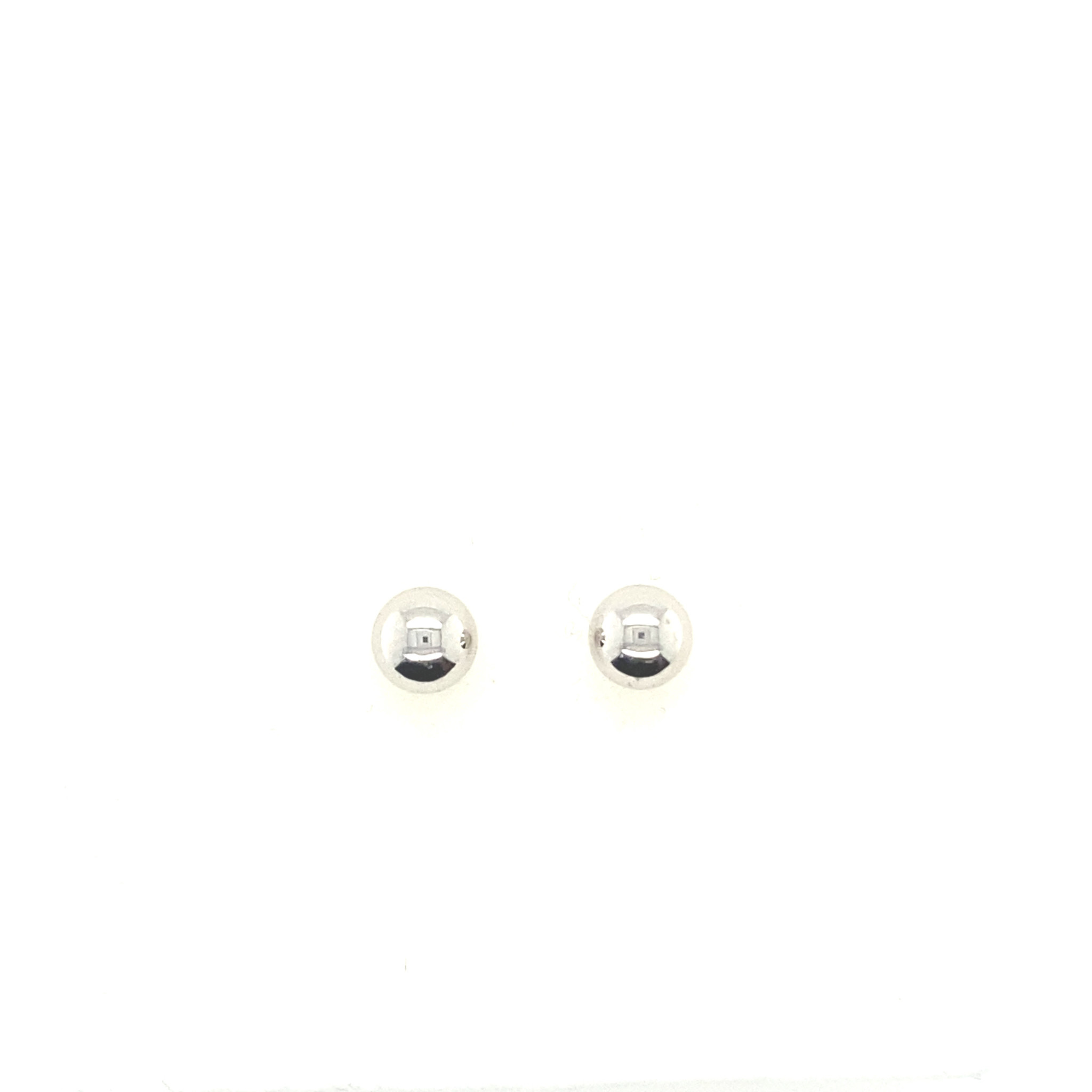 30174 14K WHITE GOLD 8MM BALL STUDS