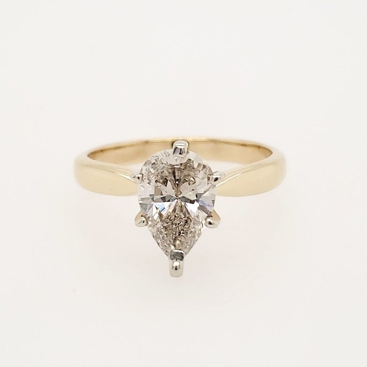 475441 14K YELLOW GOLD 1.07 CT PEAR DIAMOND SOLITAIRE ENGAGEMENT RING