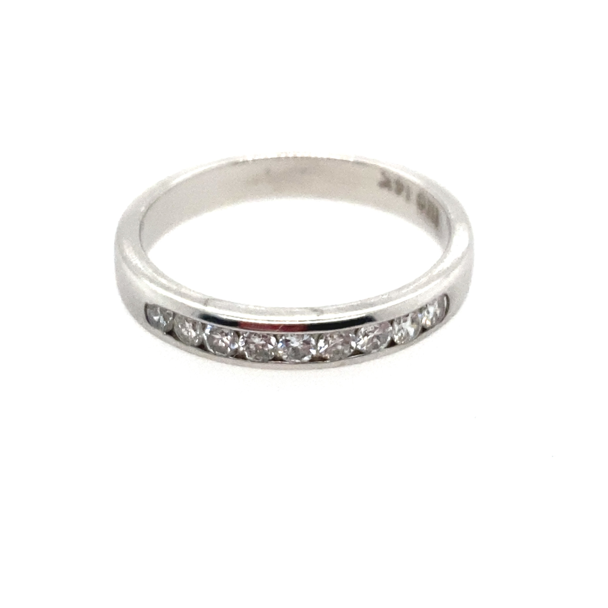 47520 14K WHITE GOLD .25CT CHANNEL SET BAND
