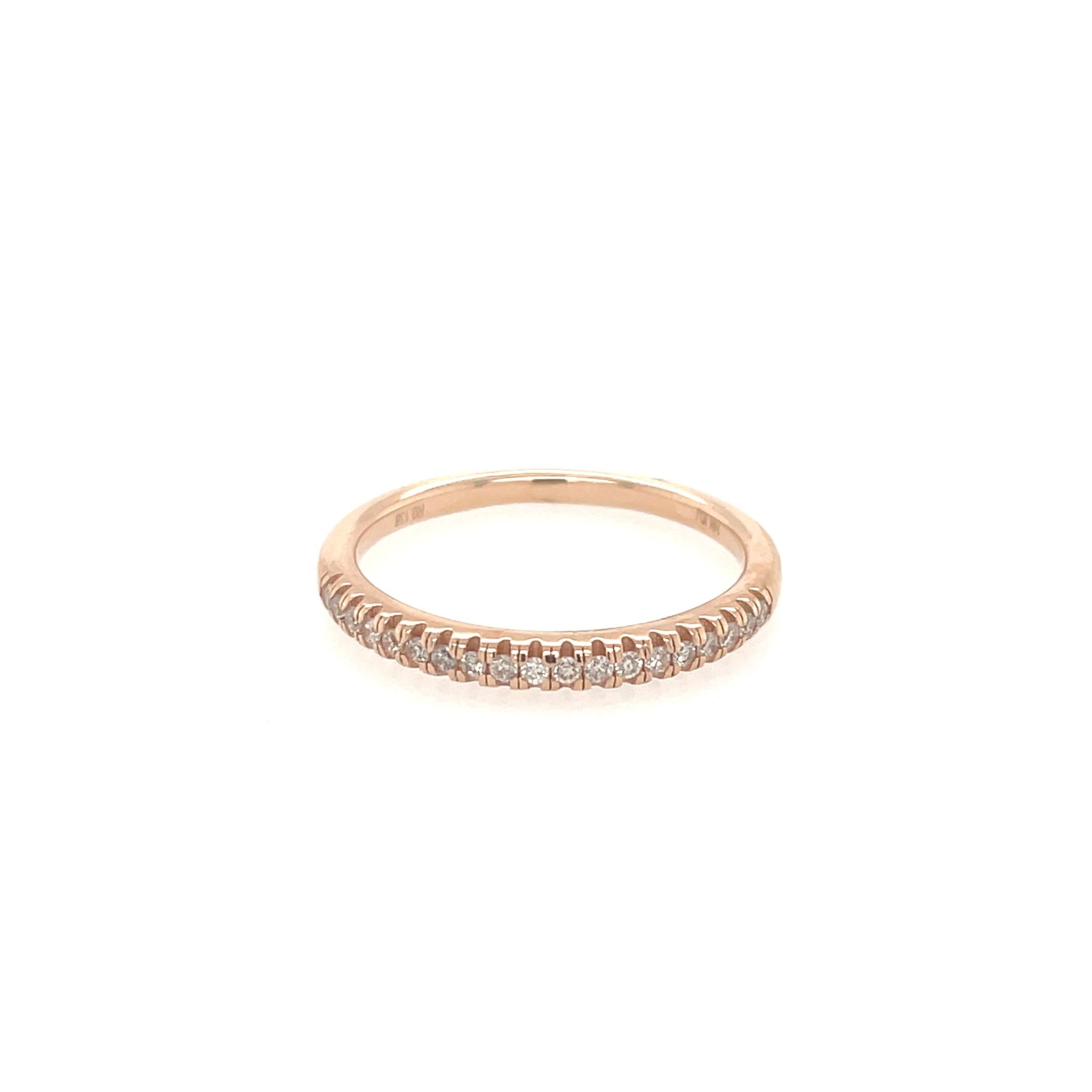 40876 14K ROSE GOLD .15TCW DIAMOND 2.2MM WEDDING BAND