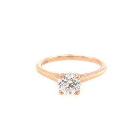 40812 14K ROSE GOLD .85TCW OLD EUROPEAN CUT DIAMOND SOLITAIRE ENGAGEMENT RING