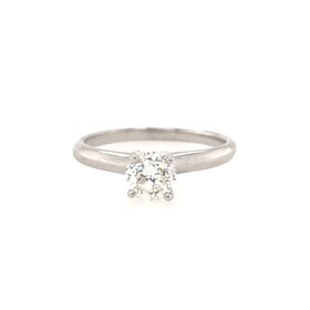 476562 14K WHITE GOLD .69TCW J VS2 ROUND DIAMOND SOLITAIRE ENGAGEMENT RING